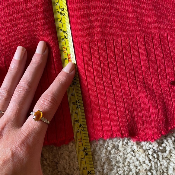 Current/Elliott Destroyed Cashmere Blend V neck Sweater - Picture 8 of 9